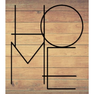 Escultura Decorativa Home Mdf Preto 6mm