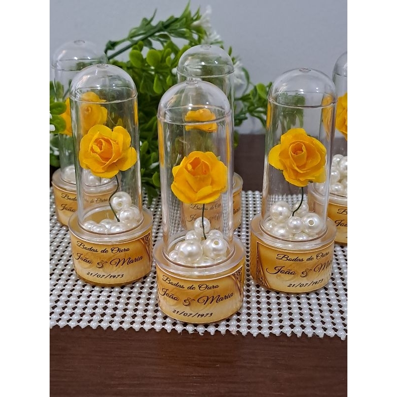 Kit 50 lembrancinhas personalizadas l Amarelas | Shopee Brasil