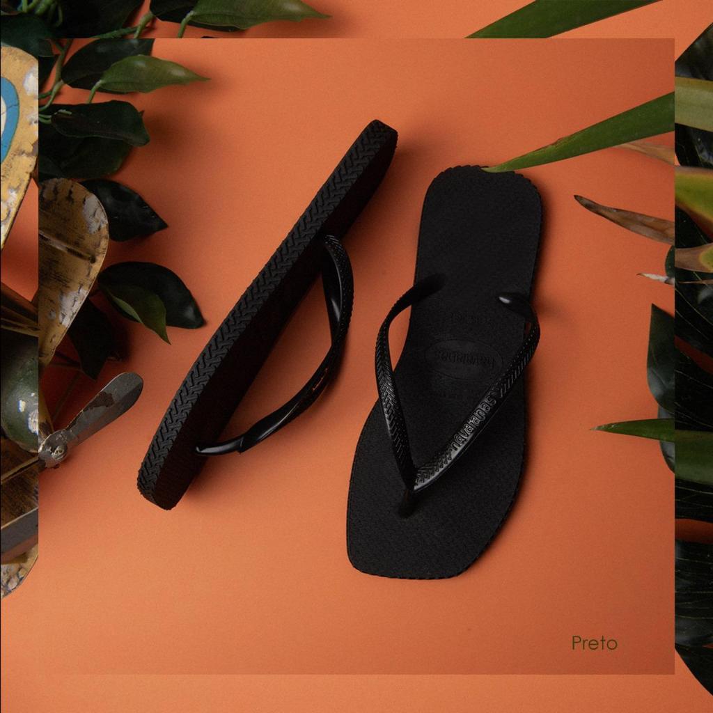 Chinelo feminino liso Slim Square Verão 2024 Novidade tira fina, macio.