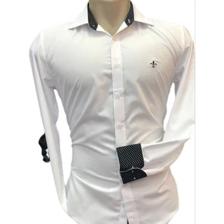 camisa social Lisa microfibra punho de cola com debolinha nao amassa passa facil