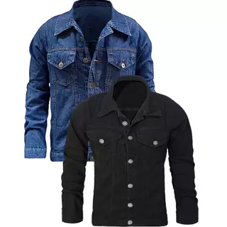 Jaqueta Jeans Masculina Preto | Premium