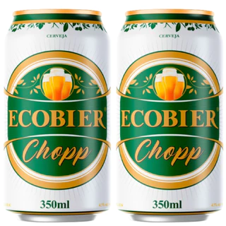 Chopp Ecobier Lata 350ml - Kit 24 Unidades