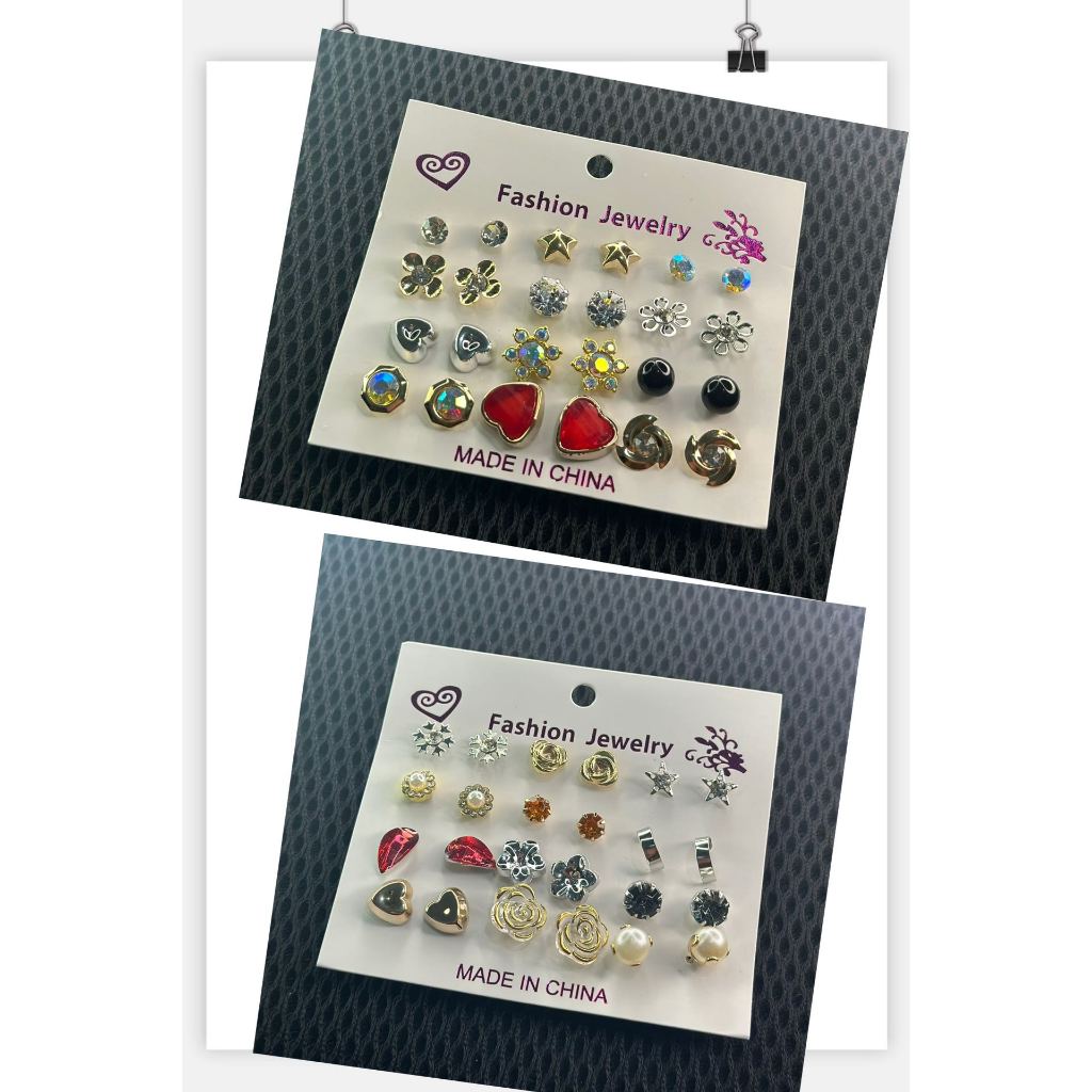 Kit 12 pares de brincos pequeno feminino bijuteria cod 174