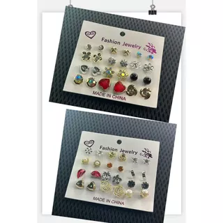 Kit 12 pares de brincos pequeno feminino bijuteria cod 174