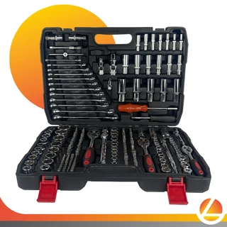 Kit Ferramenta Jogo Soquete Chave Combinada Catraca 218 Pcs