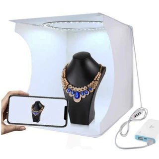 MINI Estúdio Fotográfico P30 Tenda Box Puluz 30cm Led Redondo 6 FUNDOS - LED REGULAVEL