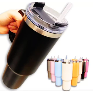 Copo Termico Com Canudo Quencher Caneca Tampa Alça 1200ML novo