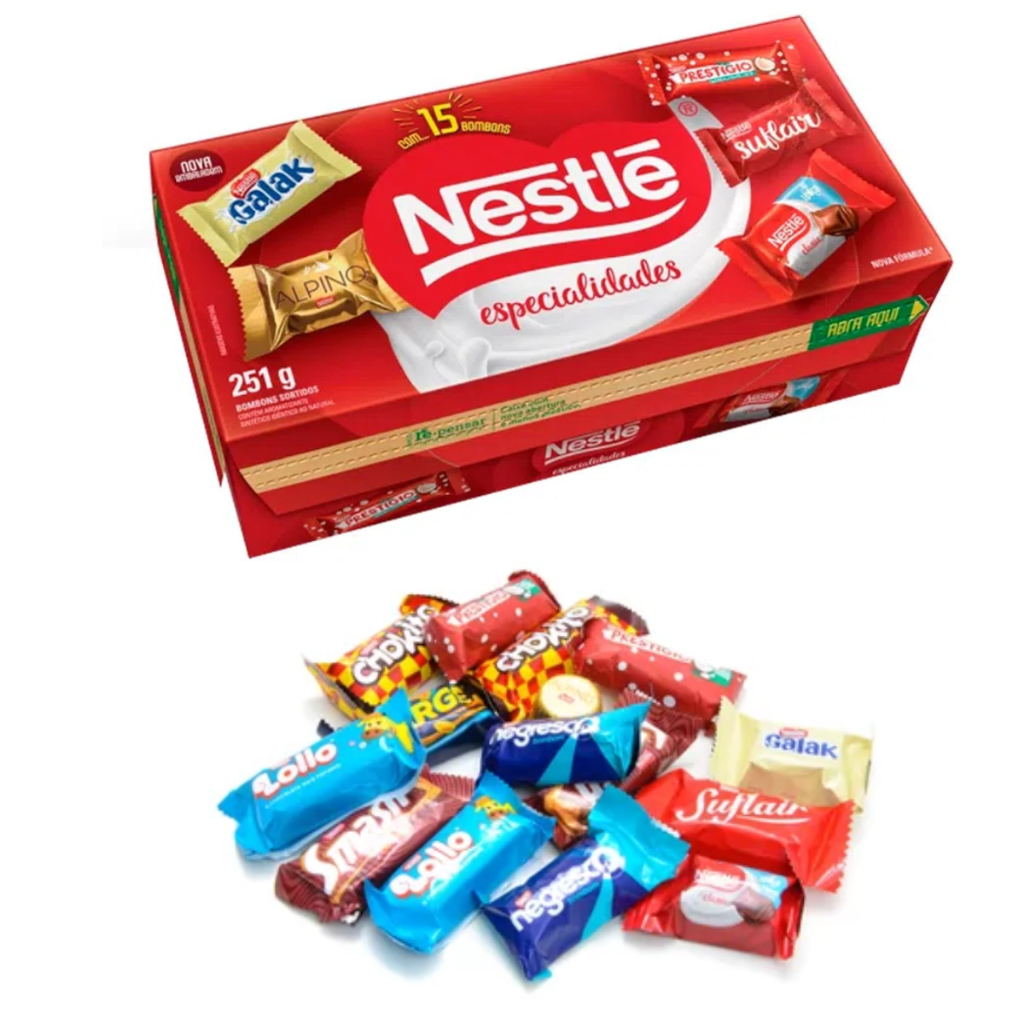 kit com 2 cx Caixa Bombom Especialidades Nestlé 250g | Shopee Brasil