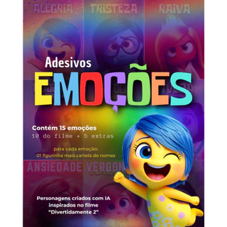 Adesivos Emoções inspirados no Divertidamente 15 figurinhas para você personalizar como quizer!