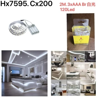 2 Metros Fita de LED 120 Led De Pilha Branca / Amarela / Colorido iluminação Forte 7594 7595 7596