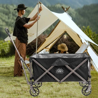 Carrinho Multifuncional Dobravel 70L Para Praia, Camping, Viagens