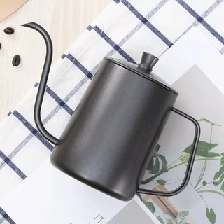 Manual Café e Chá Chaleira Boca Fina De 600Ml Aço Inoxidável Bico De Pescoço De Ganso Longo Para Cafeteira