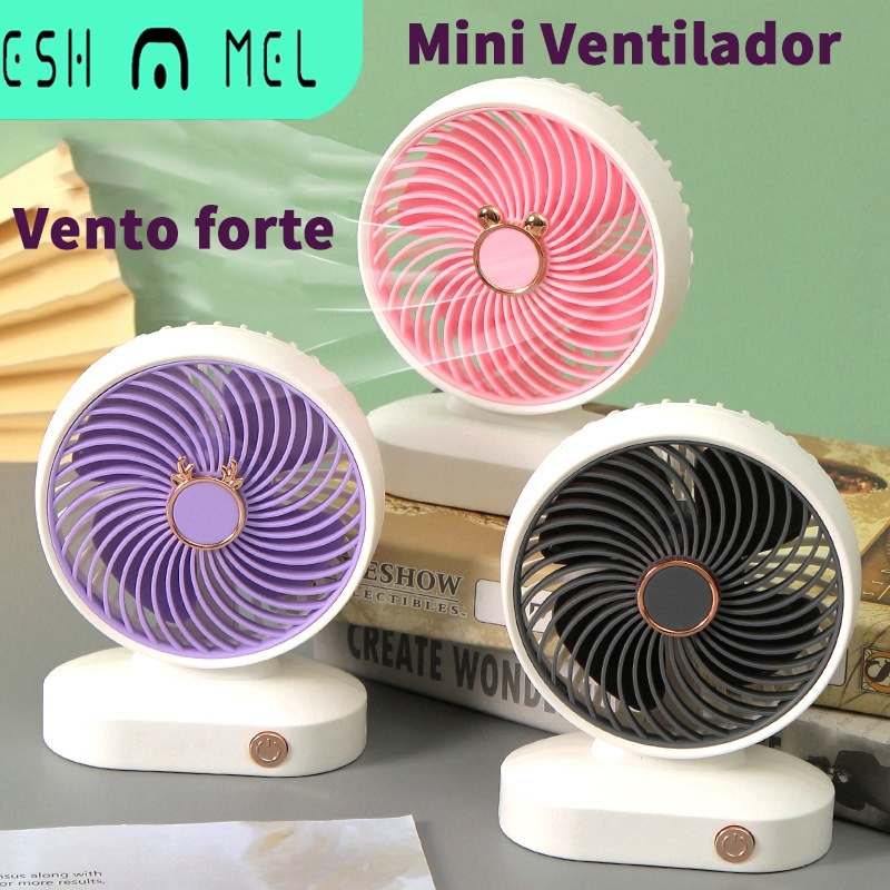 Mini Ventilador Portátil Recarregável Ventilador De Mesa Com Ajuste De Velocidade USB Ventilador De Mão