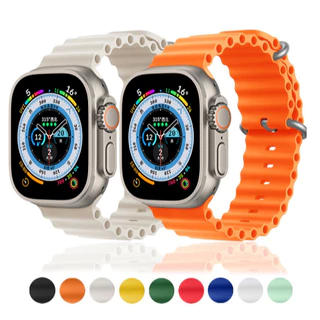 Pulseira Ocean para Smartwatch Apple Watch Series Ultra 42mm 44mm 45mm 49mm Oceano Relógio