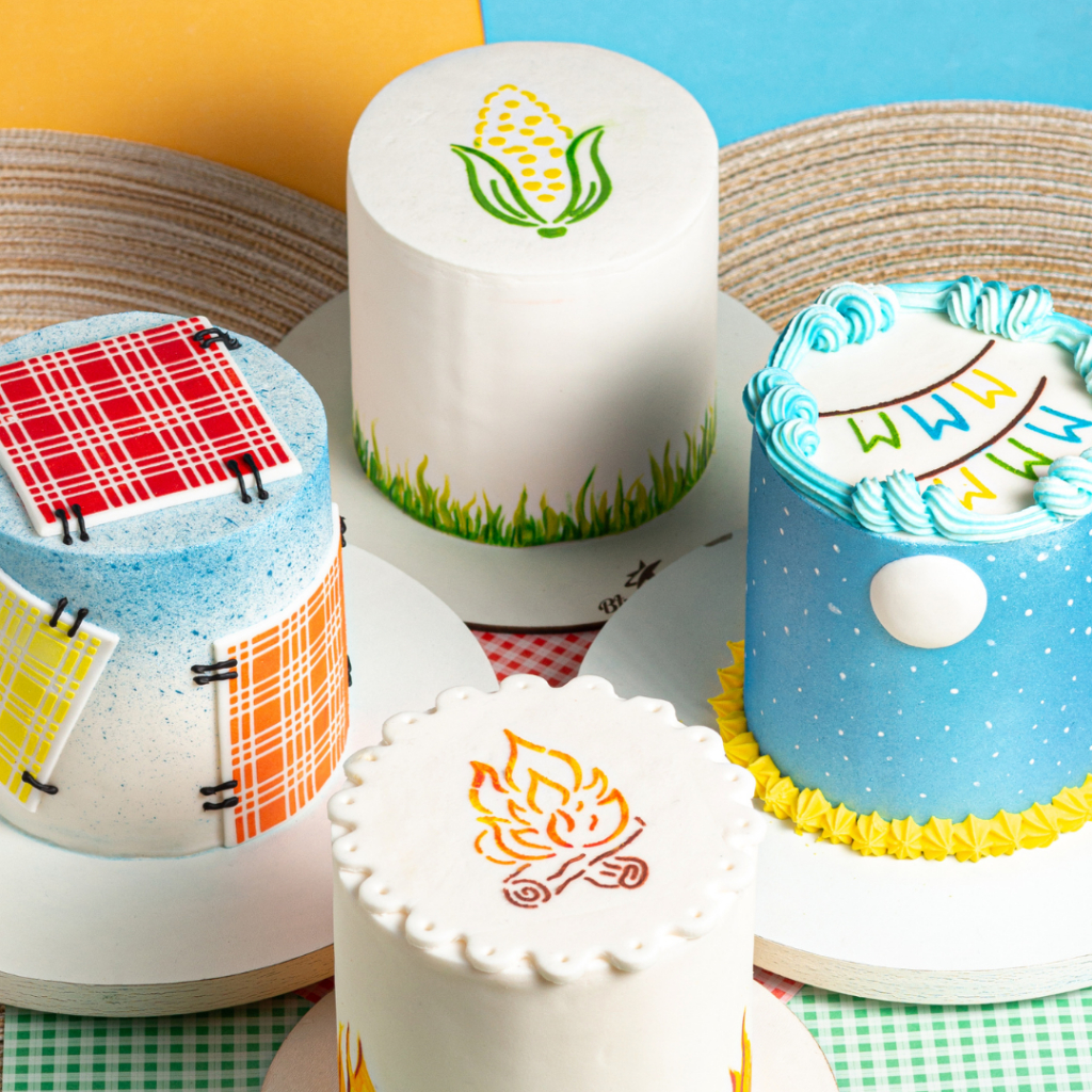 Kit Mini Stencils Junino Para Decoração Bolo Cupcake Blue St