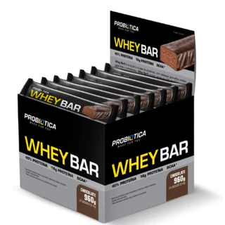 Barra de Proteina Whey Bar High Protein 24 Un. 40g - Probiótica