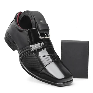 KIT SAPATO MASCULINO VERNIZ VEGAS STORE LEGITIMO