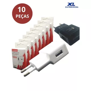 KIT 10 PEÇAS FONTE USB FONTE CELULAR CARREGADOR RÁPIDO USB