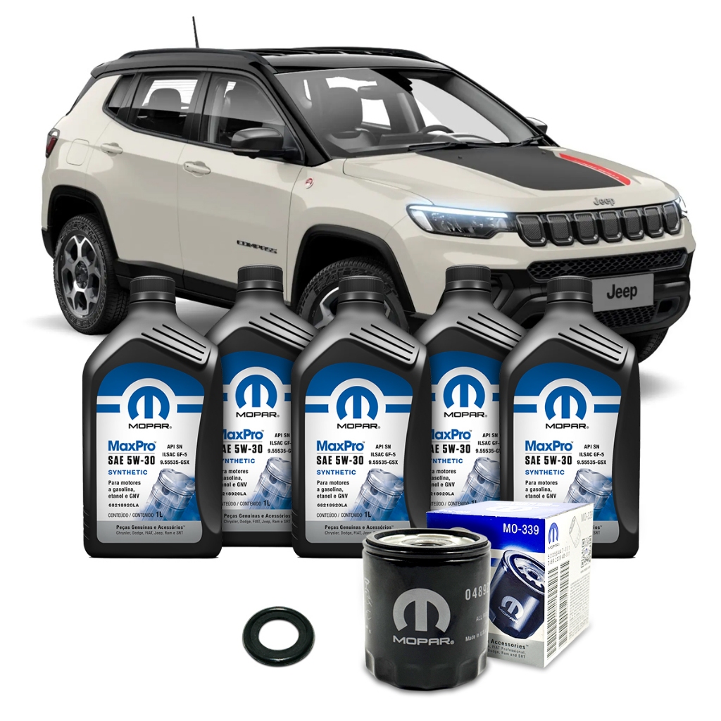Kit Revisão Filtro E Óleo Original Mopar 5w30 Jeep Compass Flex 2.0 ...