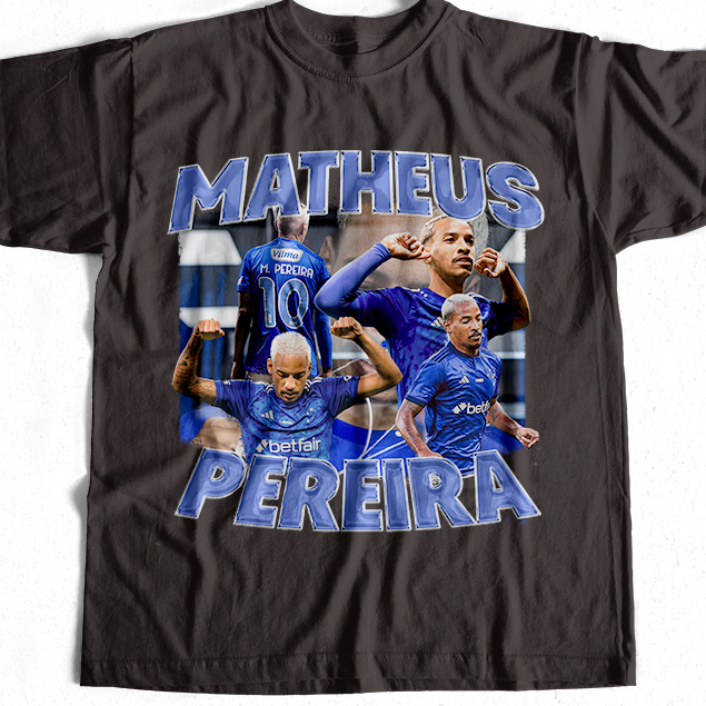 Camiseta Matheus Pereira Premium 100% Algodão Fio 30.1 Unissex Streetwear Casual Futebol Normal/Over