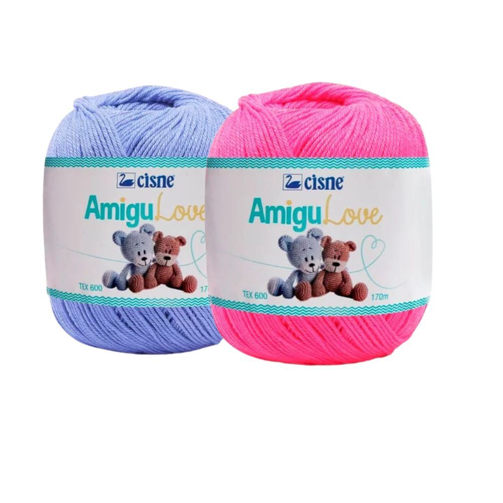 Kit 2 Linhas Amigulove Cisne Coats Crochê 100g 170m Tex 600