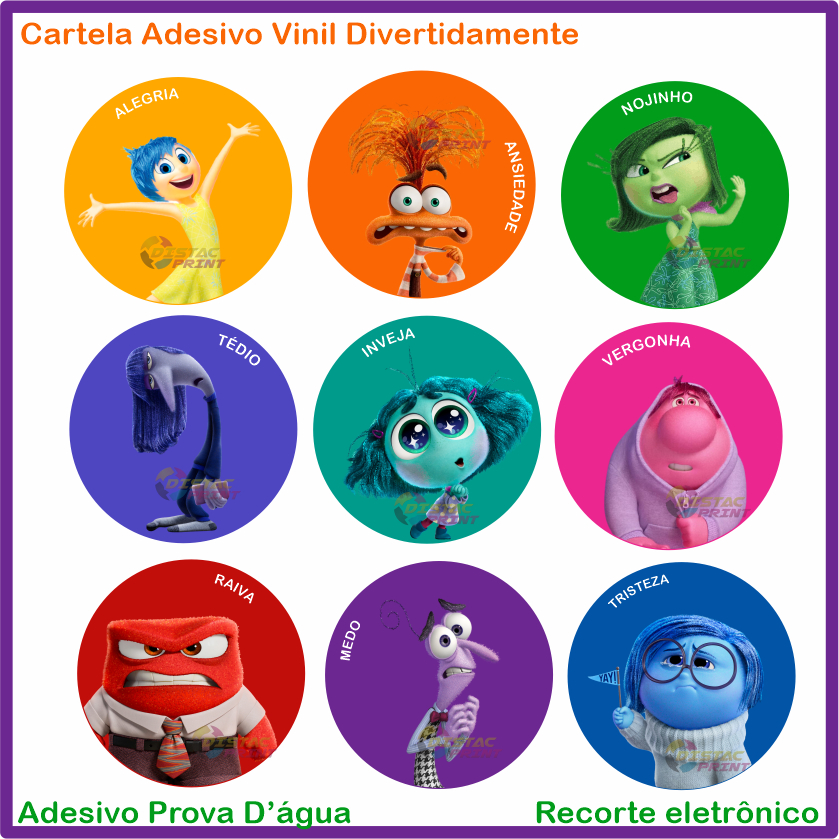 Kit 120 Etiquetas Adesivas Divertidamente |Adesivo Redondo ...