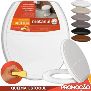 Assento Sanitário Almofadado Básico Oval Universal Plus Slim Metasul