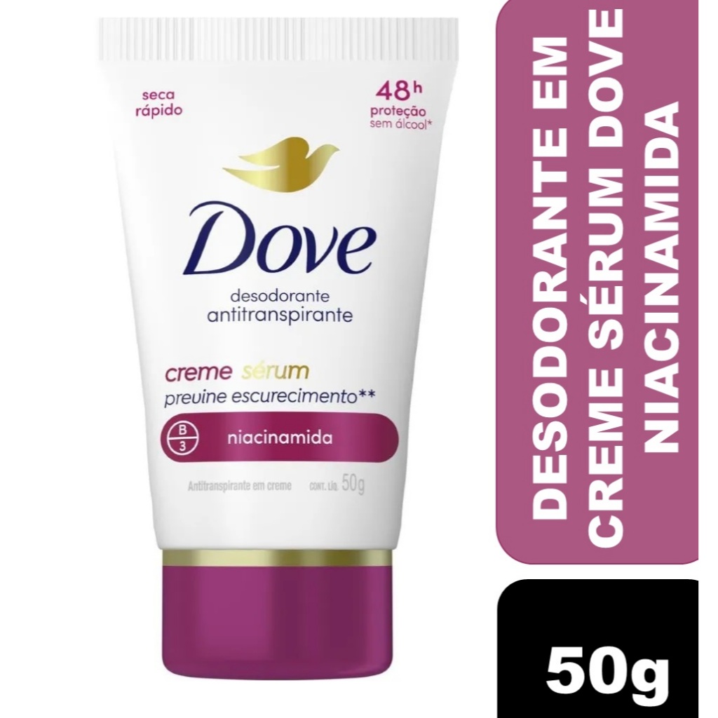 Desodorante Antitranspirante em creme Dove Sérum Niacinamida 50g