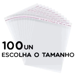 100 Saco Adesivado Sem Furo Escolha o Tamanho Saco Selado Saco Auto Adesivo Saco Adesivo Transparente Saco Com Adesivo Saco Para Embalagem Saco Plástico Adesivado Embalagem Adesiva