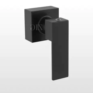 Acabamento Registro Padrao Docol de Pressão Gaveta Banheiro Metal Quadrado Preto Fosco
