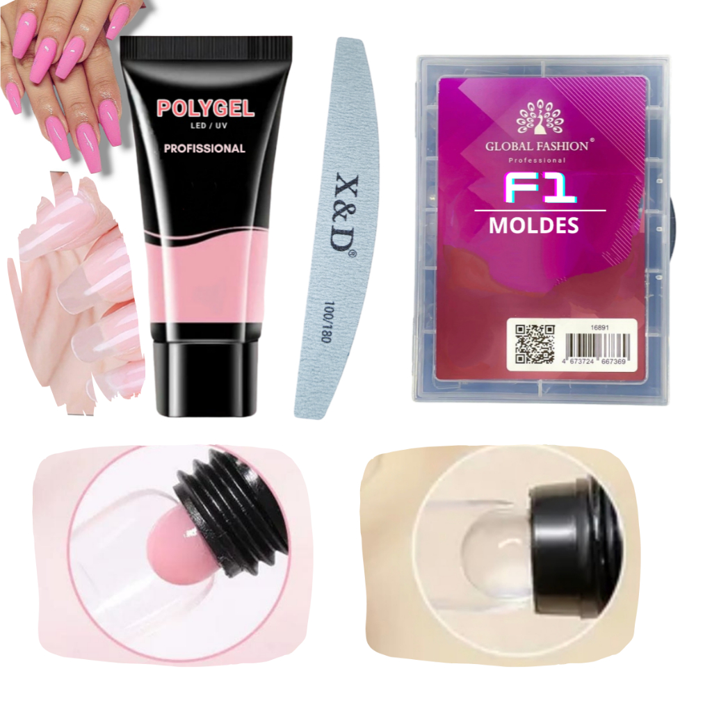 Kit Polygel Malde F1 Alongamento - kit unha de gel completot | Shopee ...