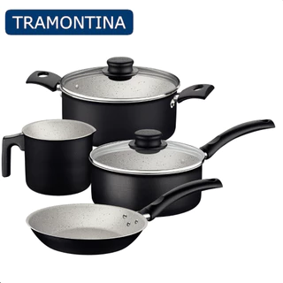 JOGO PANELAS TRAMONTINA 4 PEÇAS DE ALUMINIO COM REVESTIMENTO ANTIADERENTE