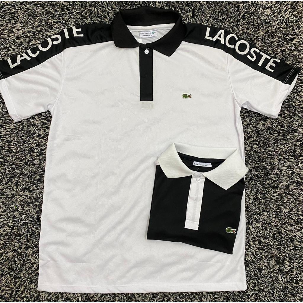 Camisa Polo Lacoste Faixa no Ombro Grife - Dry Fit Masculina Queima de ...