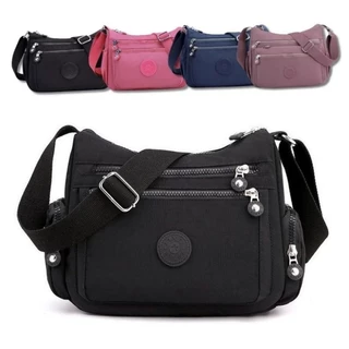Bolsa De Mensageiro Ombro Femenina Casual, Tecido Nylon