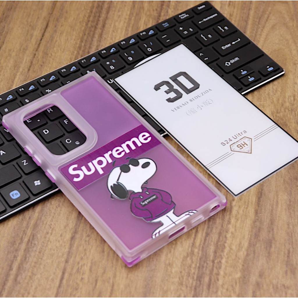 Capa Estampada Personagens Para Galaxy S24 ULTRA com Película Vidro 3D c/ digital