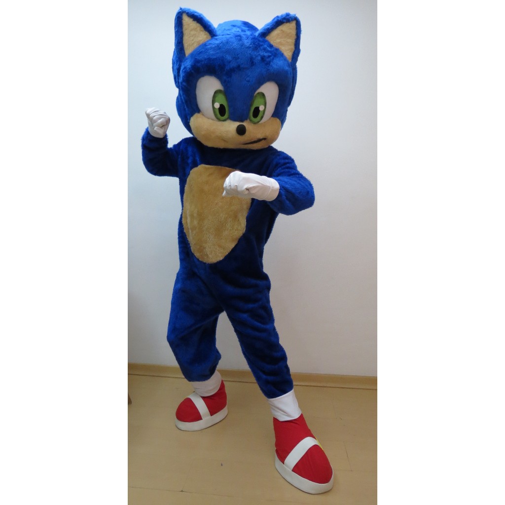 Personagem Vivo Sonic Fantasia Adulto Cosplay