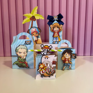 Kit de Caixas Personalizada - Tema One Piece - Pegue e Monte - Lembrancinha Infantil - Mesversario