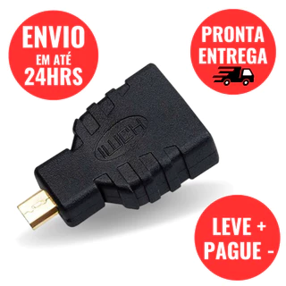 Adaptador Conector Micro Hdmi Fêmea + Micro Hdmi Macho Imagem e Video