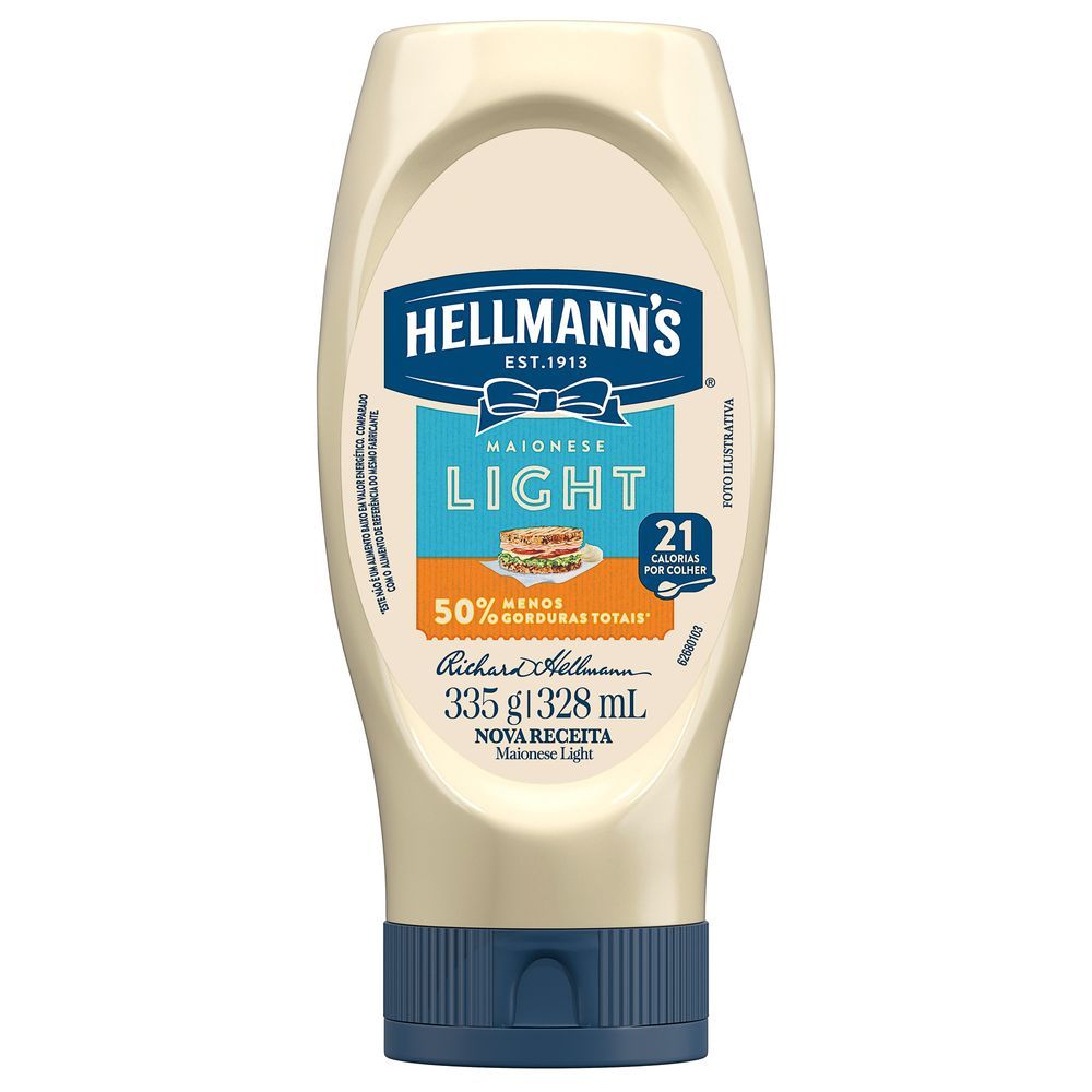 Maionese Light Hellmann's Squeeze 335g