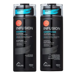 Truss Infusion Shampoo 300ml + Condicionador 300ml Base Vegana - Reconstrução e Elasticidade
