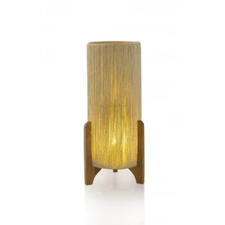 Luminária de Mesa Rústica Madeira Corda Natural Luz Decorativa Aconchegante Sala Quarto Escritório em Oferta na Shopee
