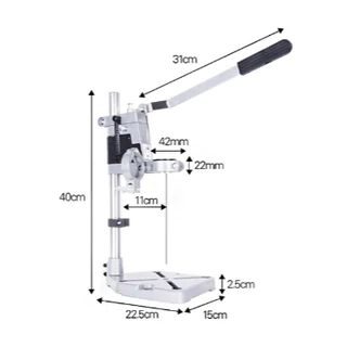 Suporte Furadeira com Morsa Manual + Suporte Drill Extra Bancada