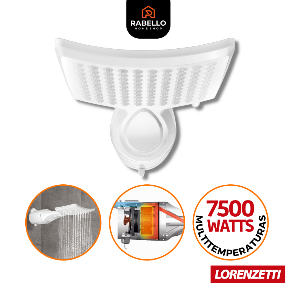Chuveiro Loren Shower Multitemperatura 7500W 220V Lorenzetti