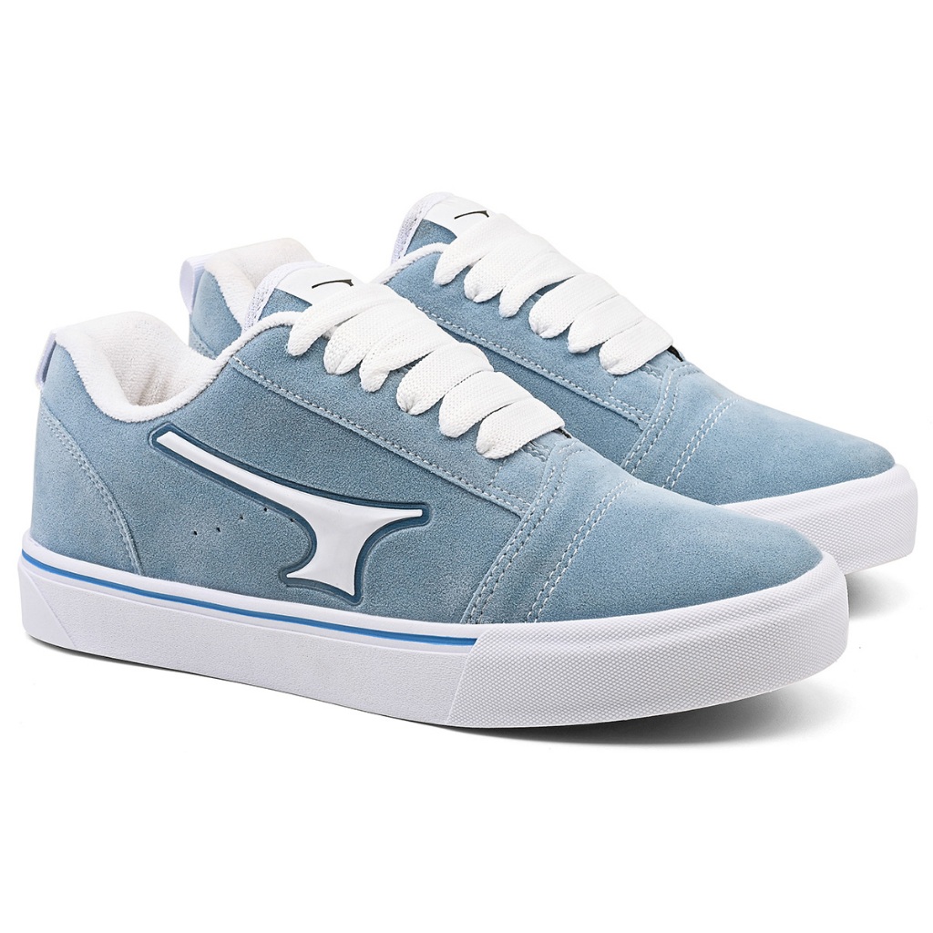 Tenis Roman rsk5 360 Camurça Basico Caminhada Feminino Azul Bebe