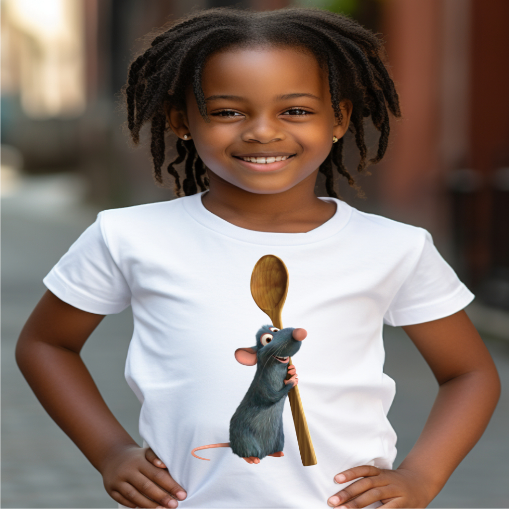 Camiseta Infantil Unissex -Ratatouille -Filme - Lindas estampas