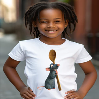 Camiseta Infantil Unissex -Ratatouille -Filme - Lindas estampas