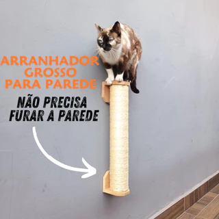 Arranhador Parede Grosso para Gatos Brinquedo Pet Poste Sisal