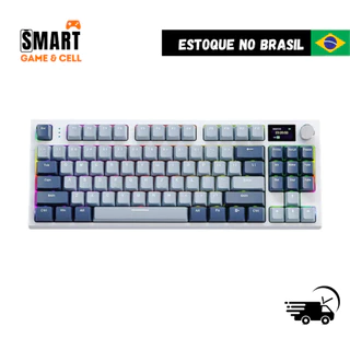 Teclado Attack Shark K86 - Gamer Mecânico / Sem Fio Com Tela e RGB, Inglês US - (ORIGINAL)