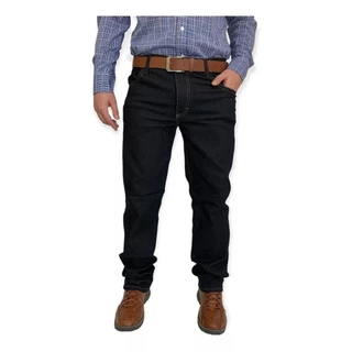 Calça Jeans Masculina Com Elastano Barata Preta Reforçada