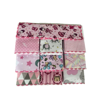 Kit com 10 toalhinhas de boca tecido felpudo extra macio para meninos e meninas em Oferta na Shopee